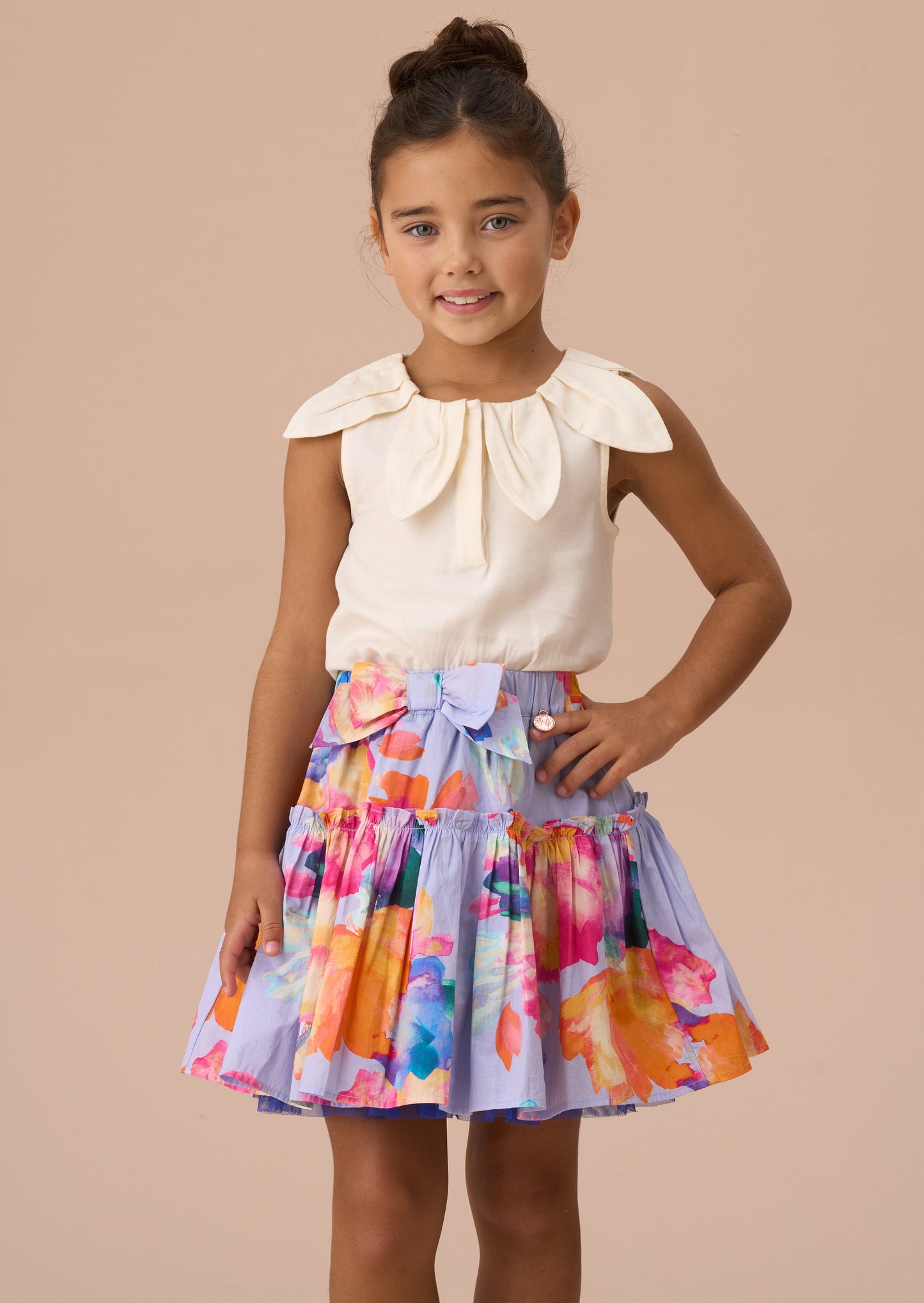 Margaux Ivory Petal Collar Top