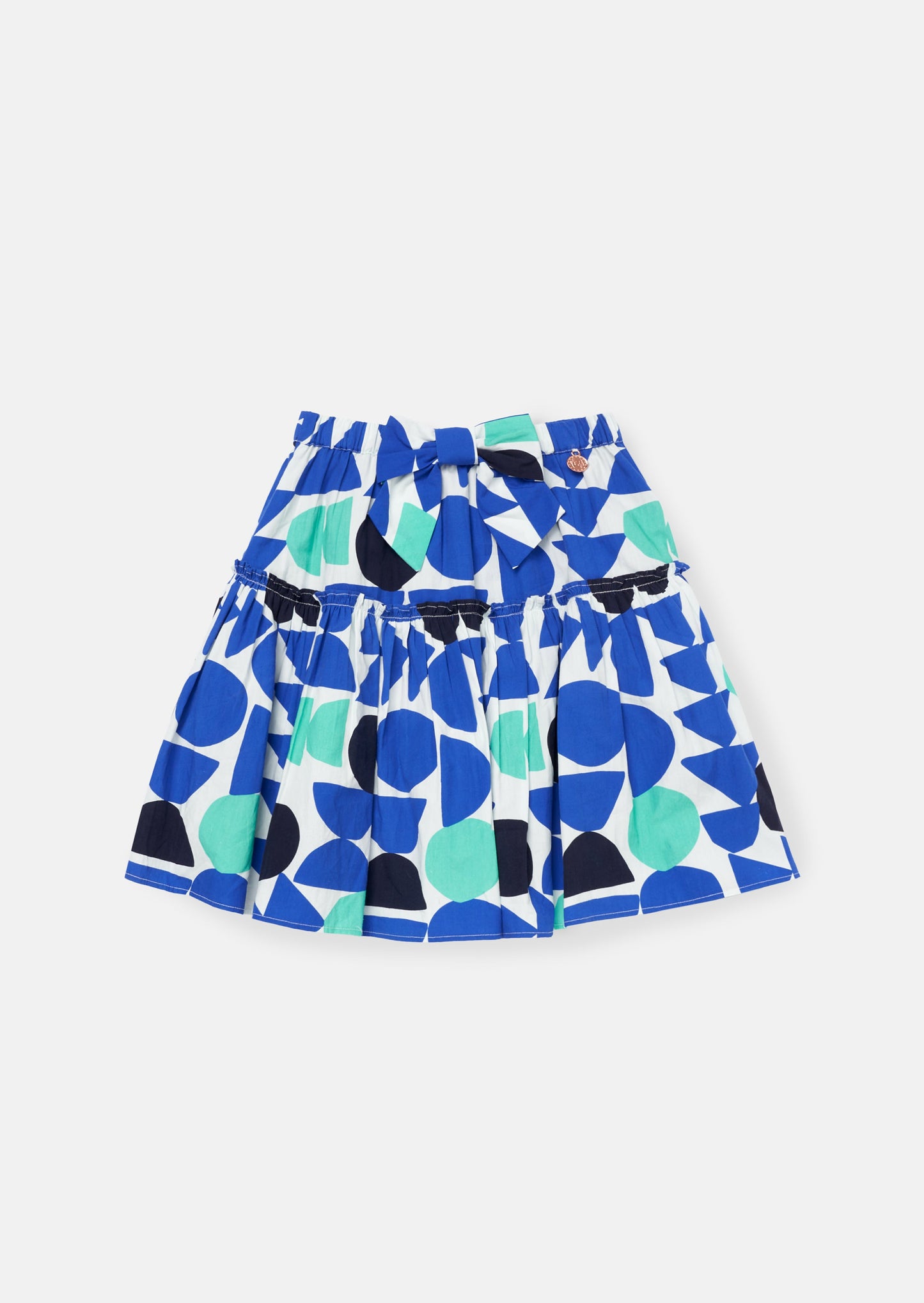 Corina Blue Print Tiered Skirt