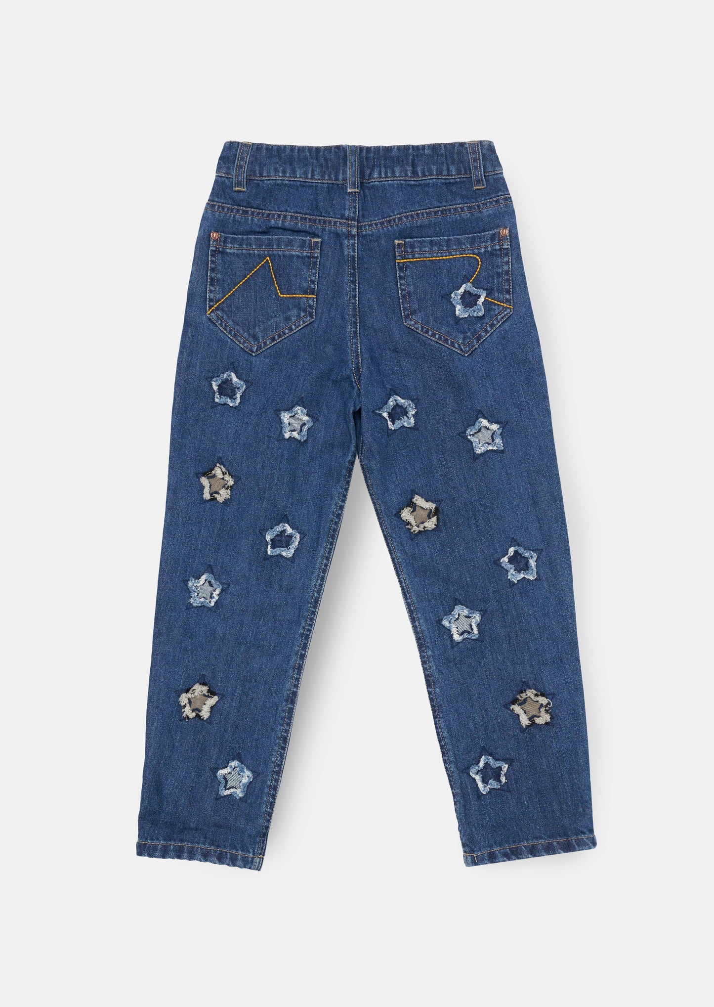 Mollie Blue Star Applique Barrel Fit Jean