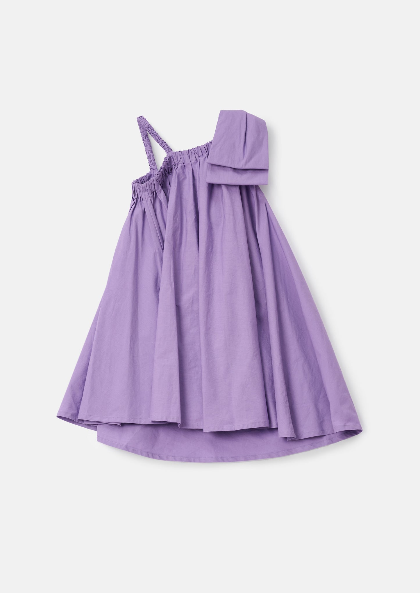 Marnie Purple Bow Shoulder Swing Dress