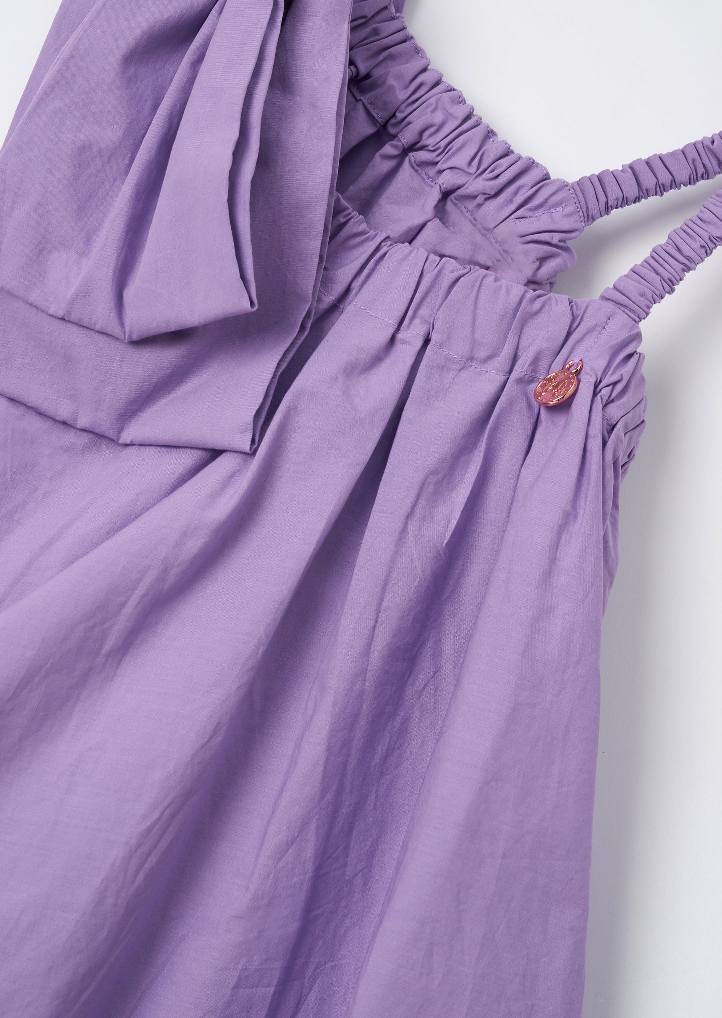 Marnie Purple Bow Shoulder Swing Dress