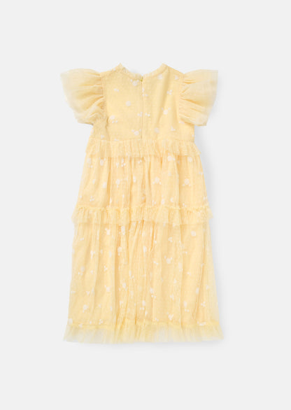 Luisa Sunshine Embroidered Mesh Dress