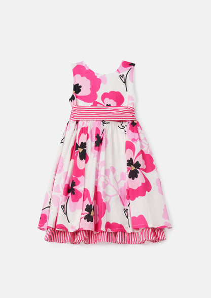 Bella Pink Pansy Print Dress
