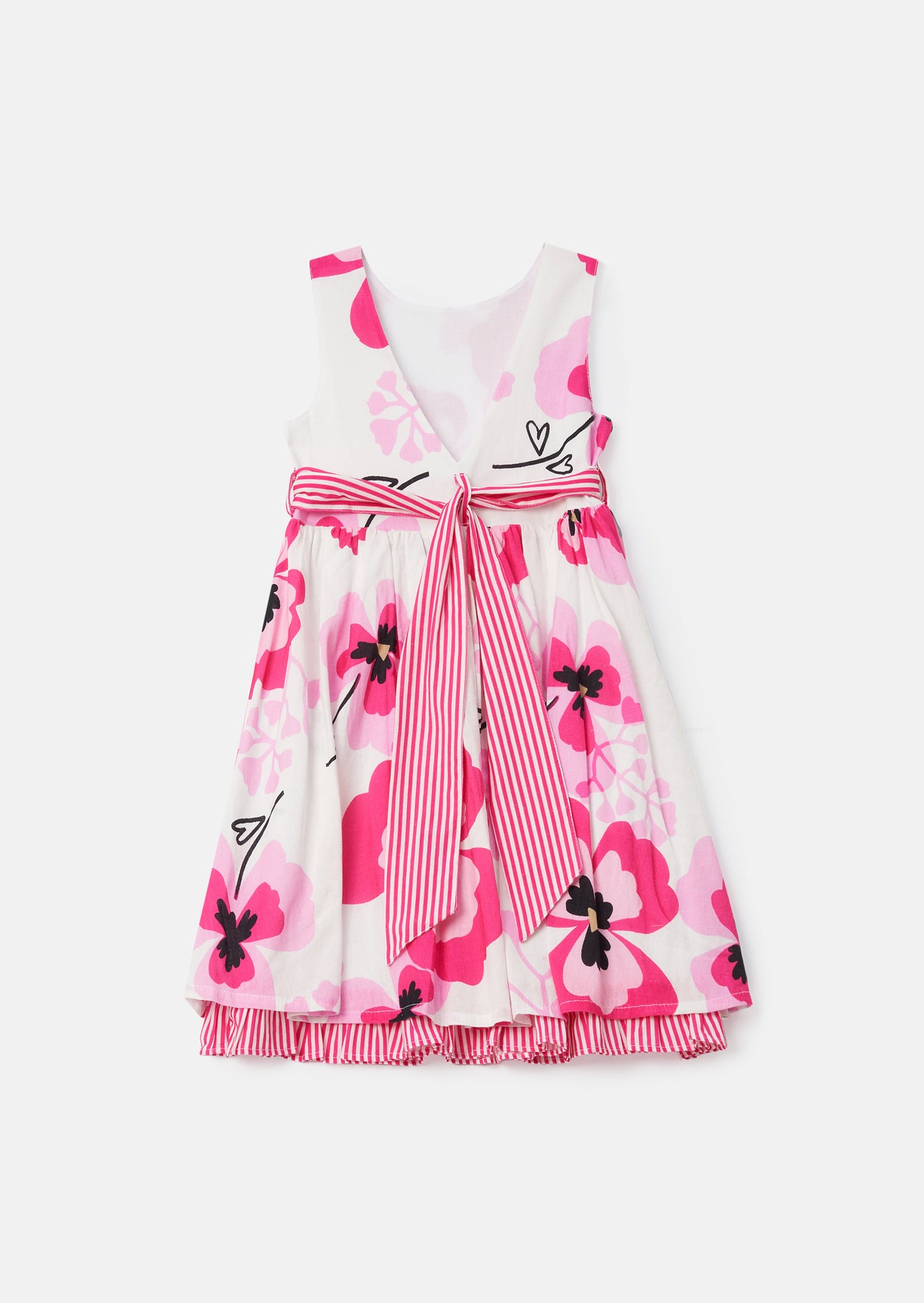 Bella Pink Pansy Print Dress
