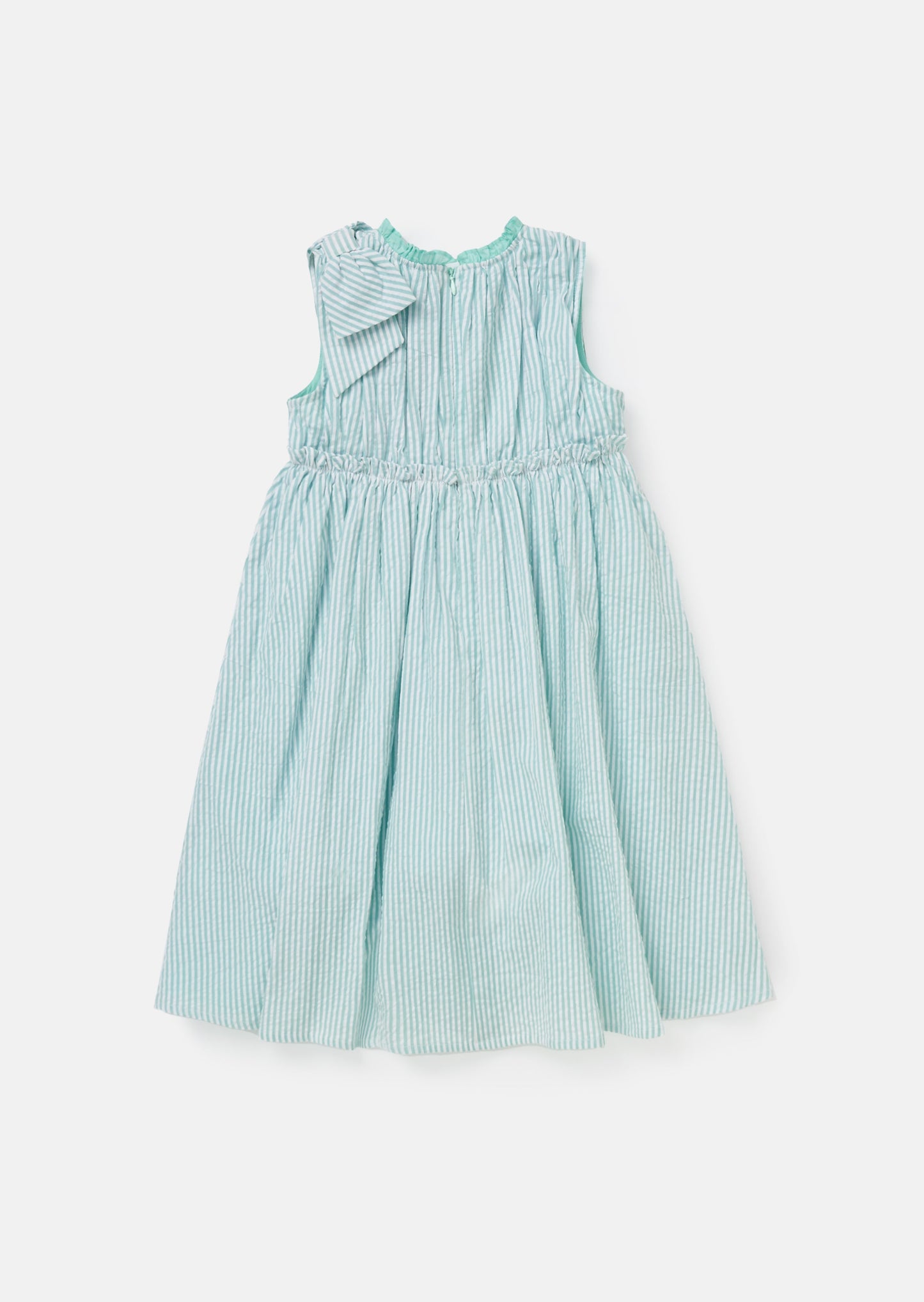 Giana Mint Seersucker Stripe Dress