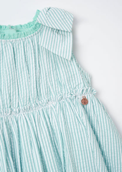 Giana Mint Seersucker Stripe Dress