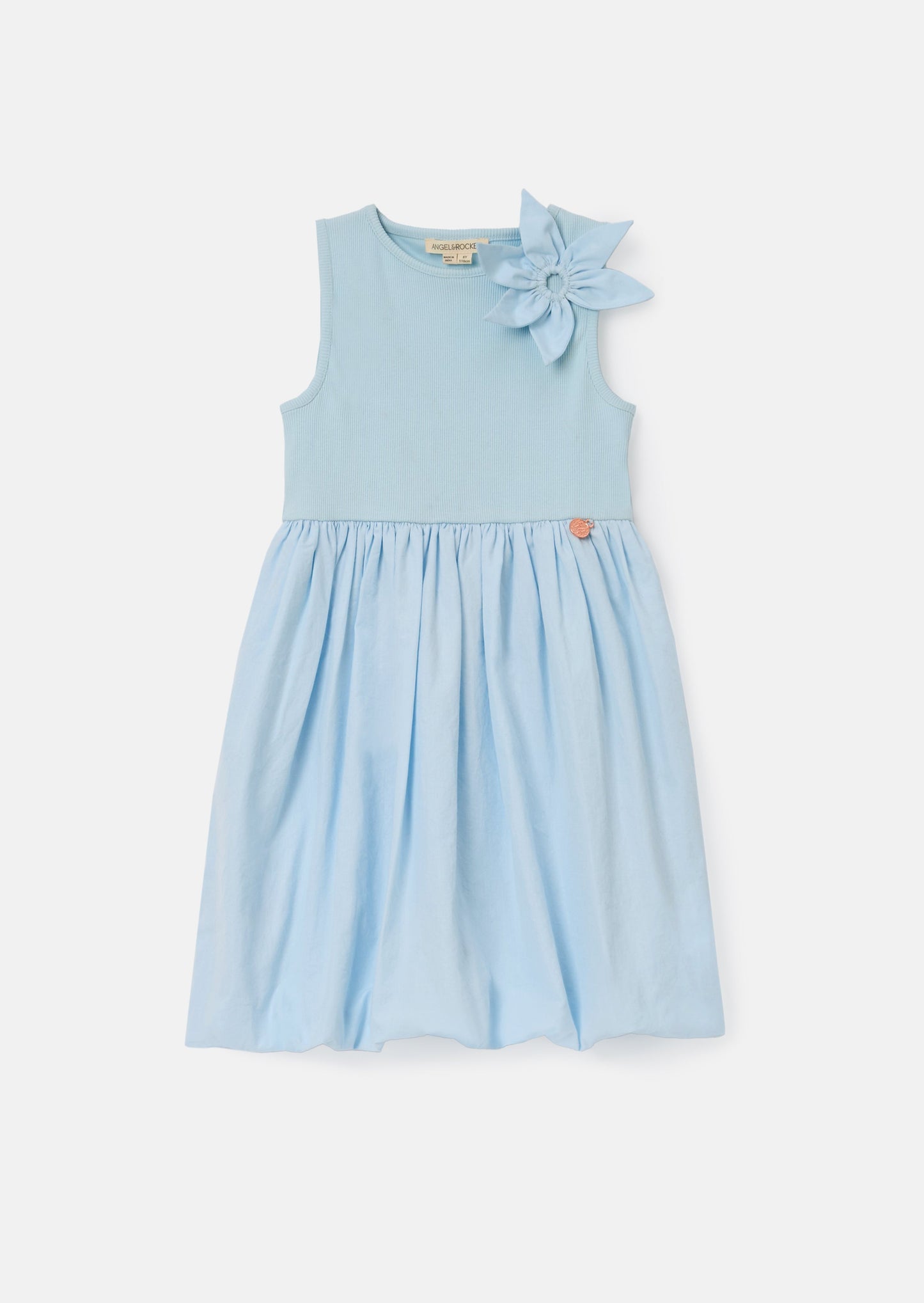 Jenny Blue Bubble Hem Corsage Dress