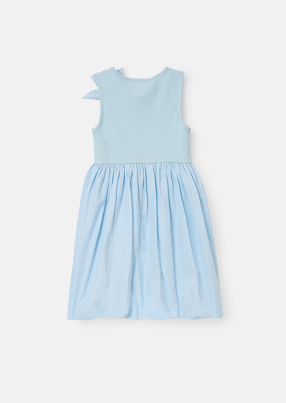 Jenny Blue Bubble Hem Corsage Dress