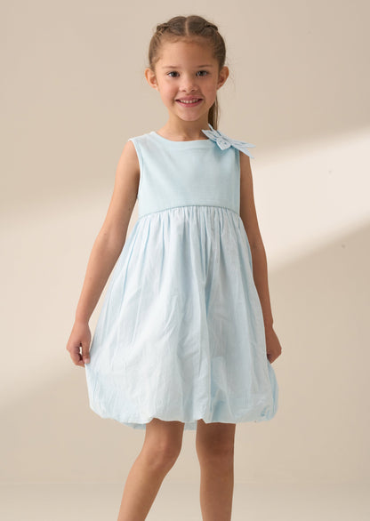 Jenny Blue Bubble Hem Corsage Dress