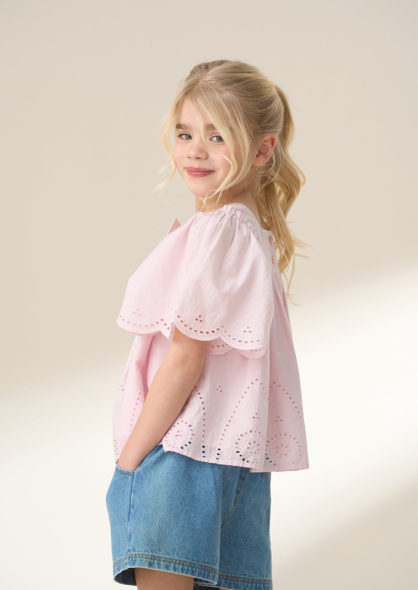 Flo Pink Woven Cotton Top