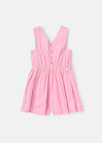 Jilly Pink Embroidered Playsuit