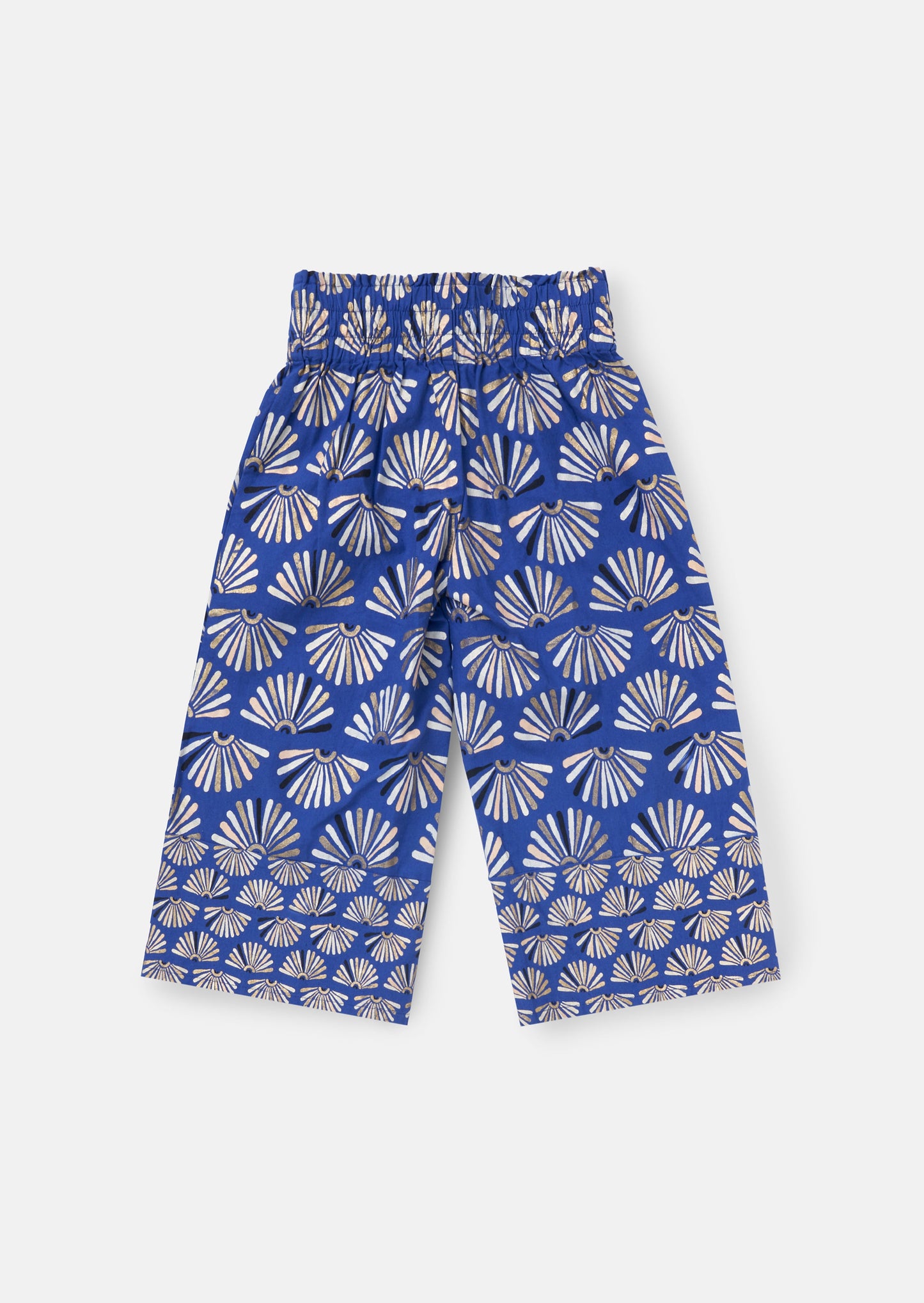 Lina Blue Printed Linen Trousers