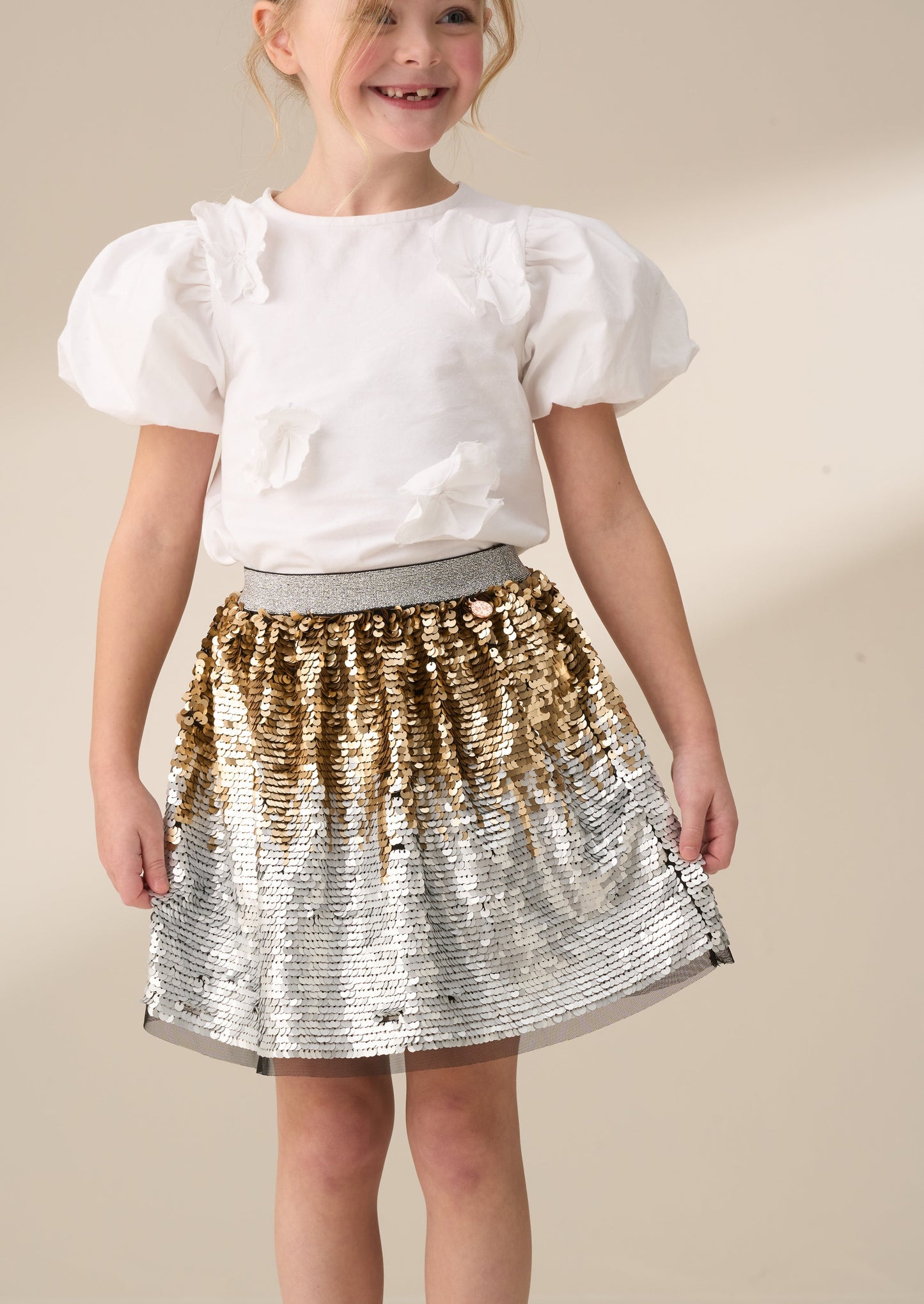 Enya Gold Sequin Skirt