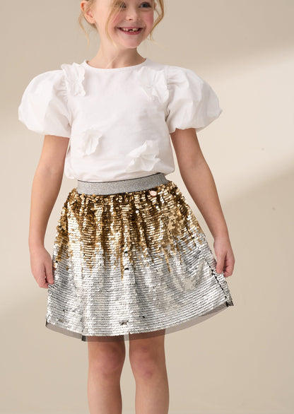 Enya Gold Sequin Skirt