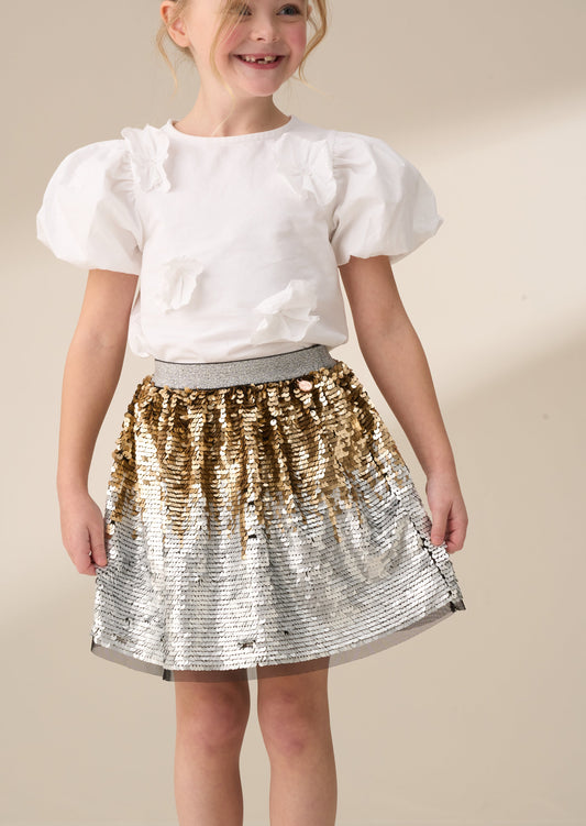 Enya Gold Sequin Skirt
