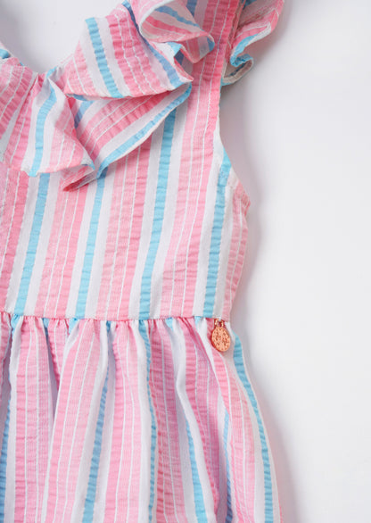 Norrie Pink Stripe Sundress