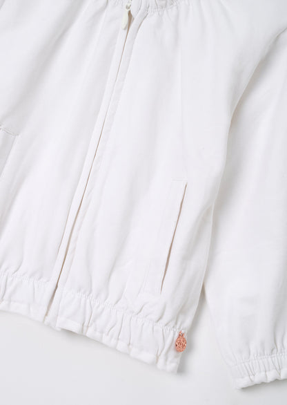 Blithe White Zip Up Jacket