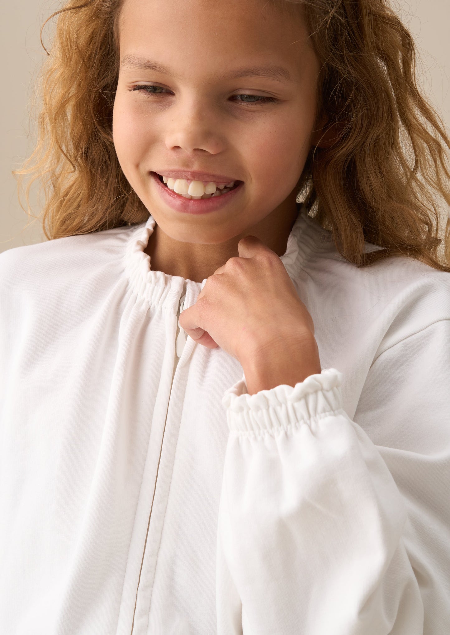 Blithe White Zip Up Jacket