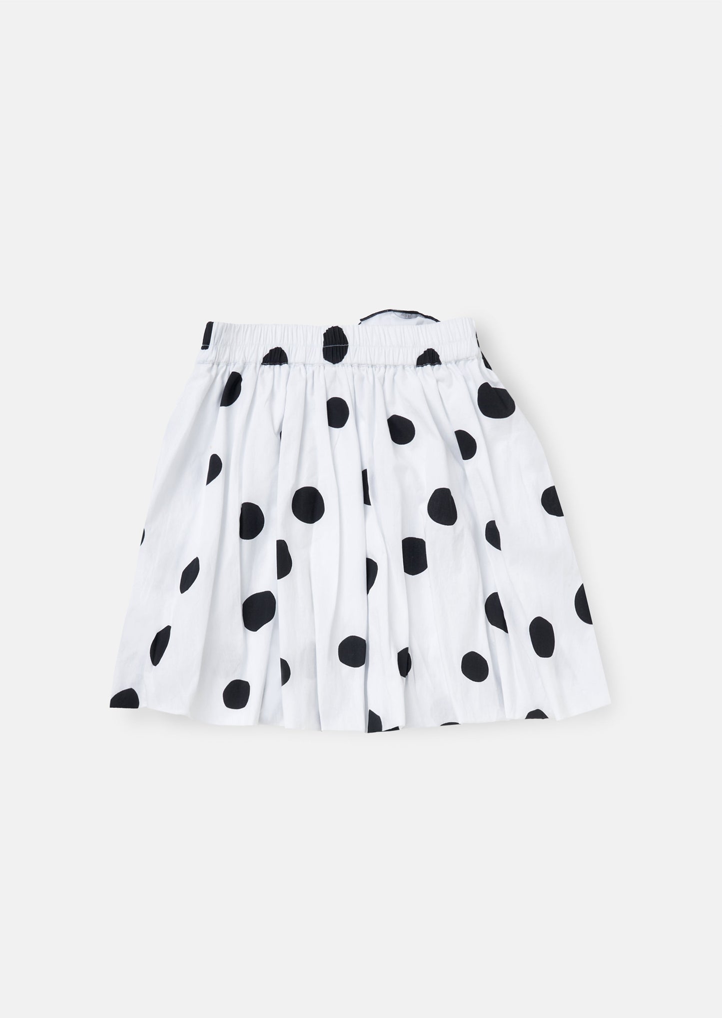 Amari White Spotty Bubble Hem Skirt