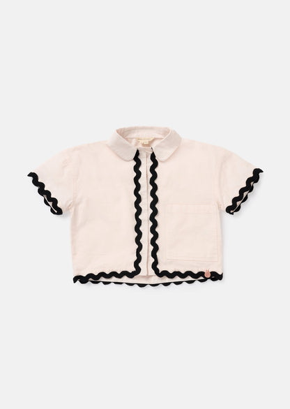 Brooke Ivory Ric Rac Shirt & Short Set