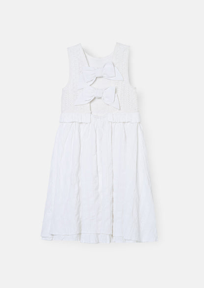Natalie White Bow Back Dress