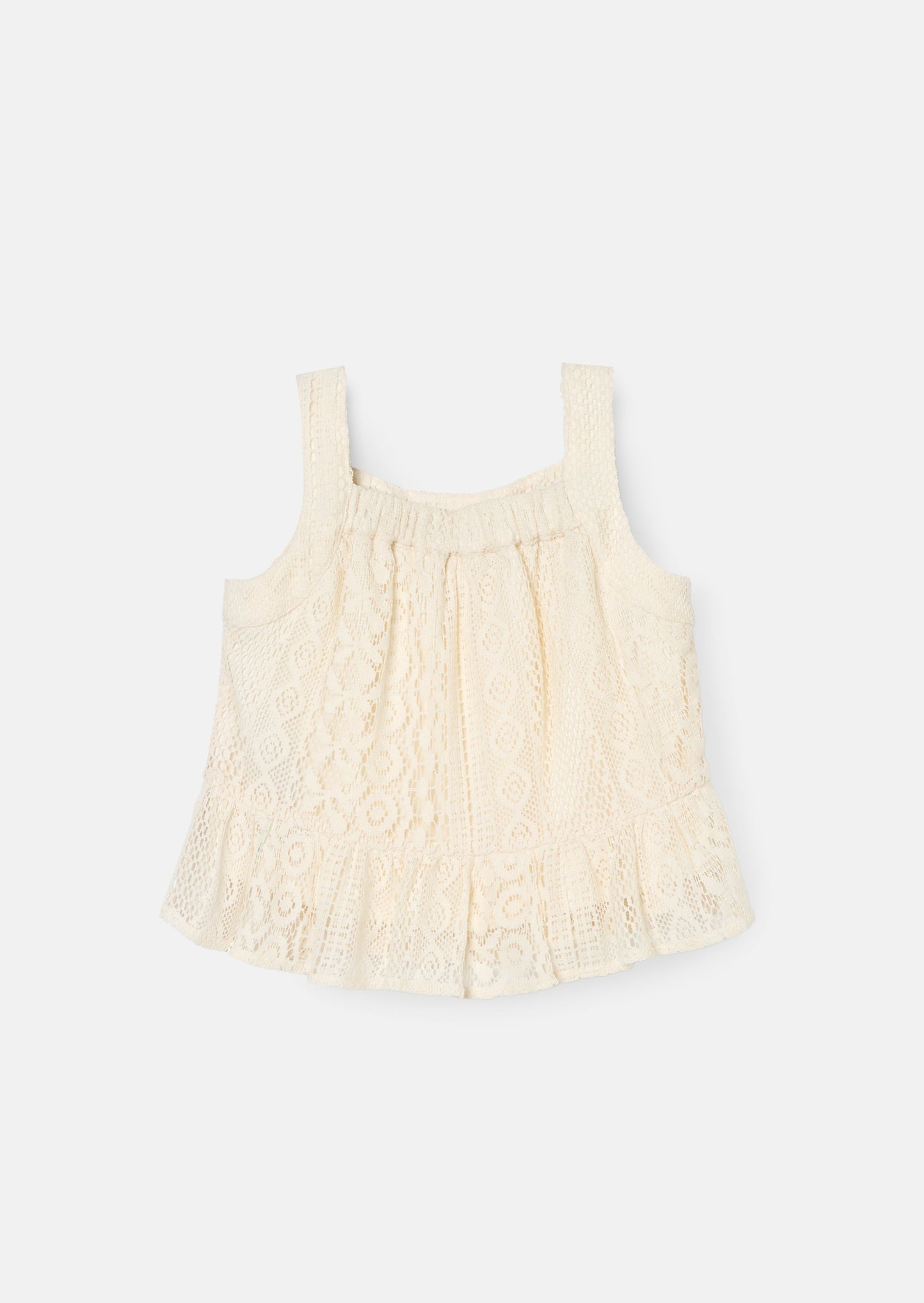 Kinsley Cream Jersey Crochet Top