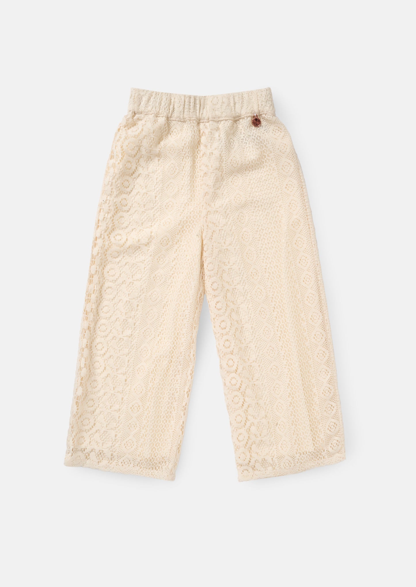 Kinsley Cream Jersey Crochet Trousers