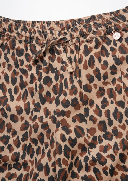 Penny Leopard Twill Trousers