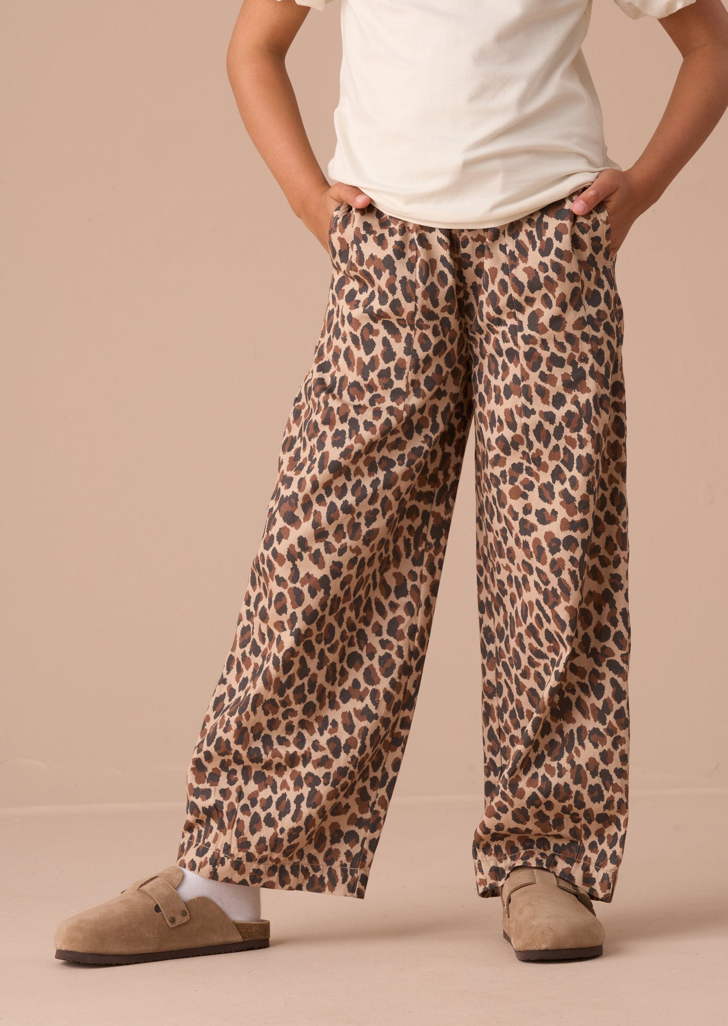 Penny Leopard Twill Trousers