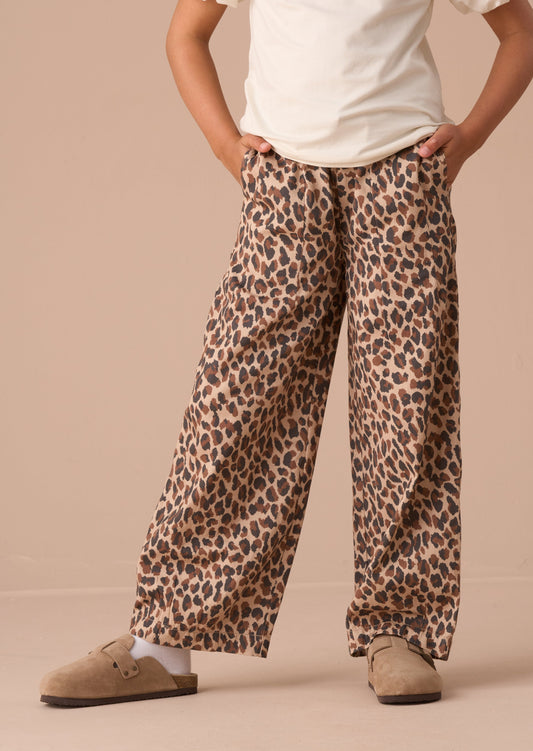 Penny Leopard Twill Trousers