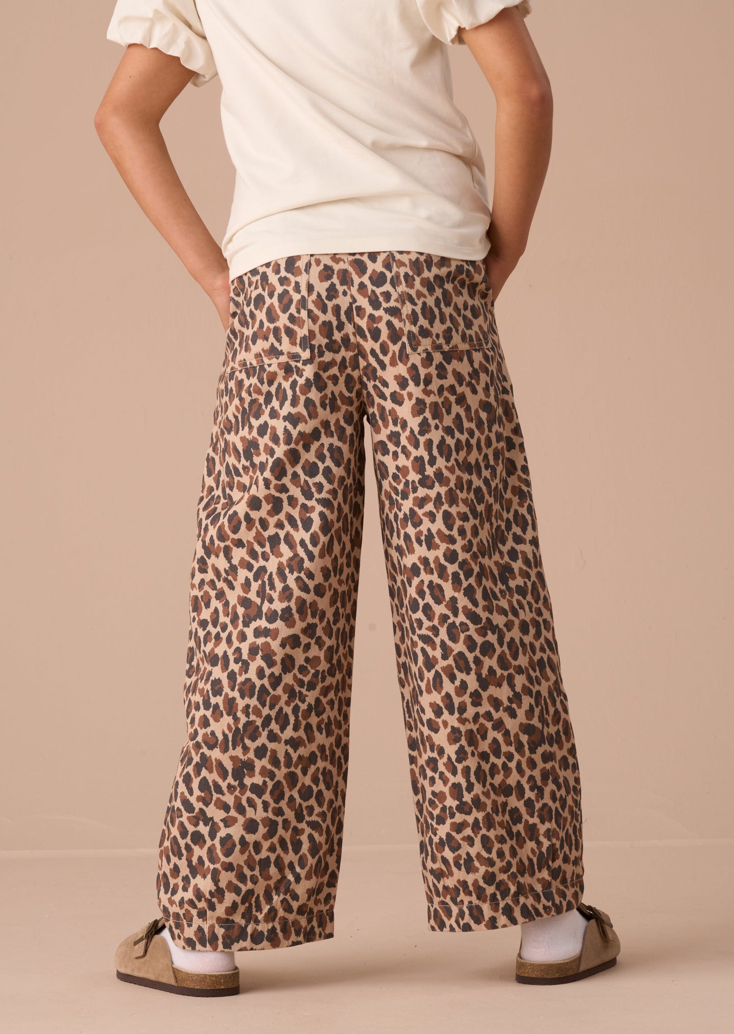 Penny Leopard Twill Trousers