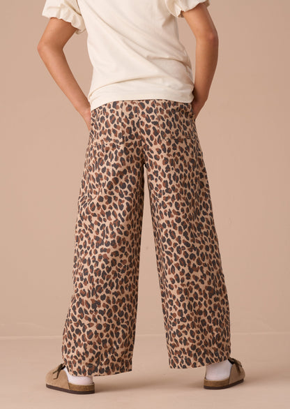 Penny Leopard Twill Trousers