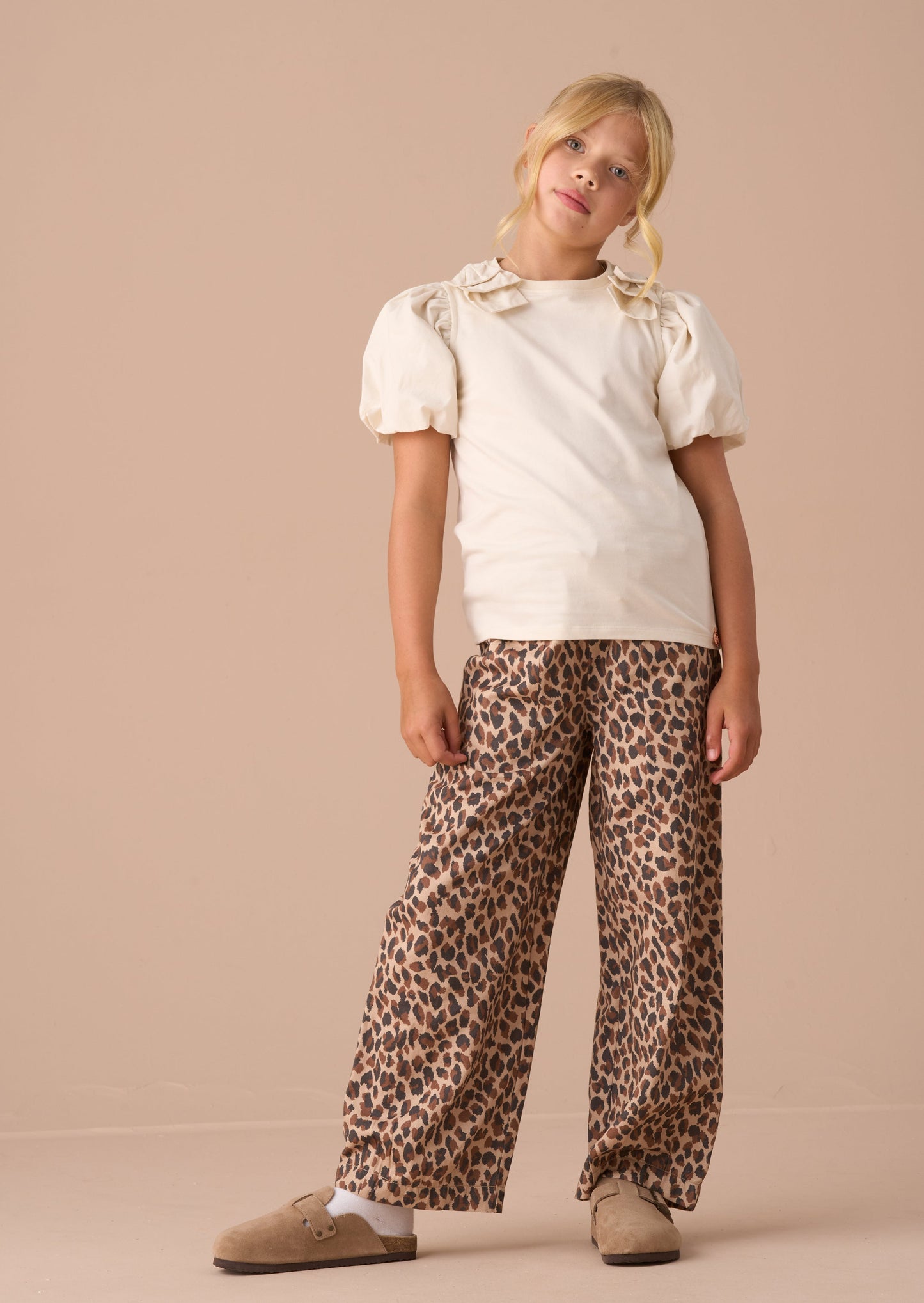 Penny Leopard Twill Trousers
