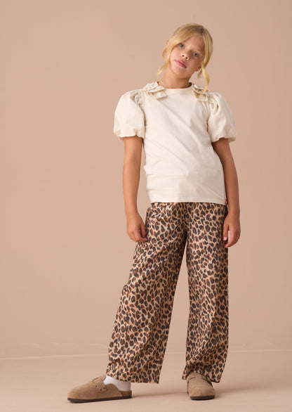 Penny Leopard Twill Trousers
