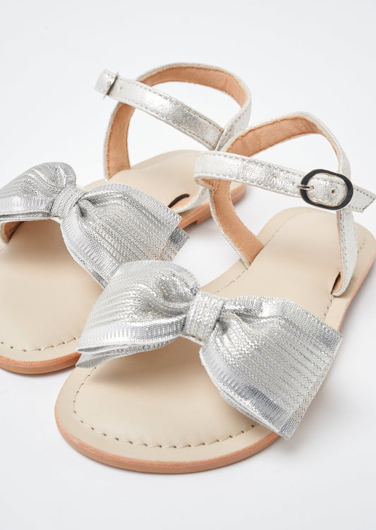 Kiki Silver Bow Sandal