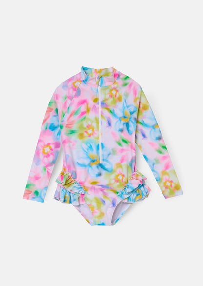 Jodie Sunsafe Print Long Sleeved Swimsuit