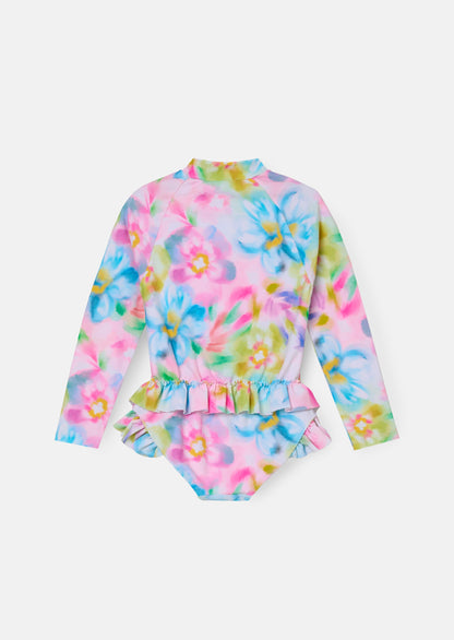 Jodie Sunsafe Print Long Sleeved Swimsuit