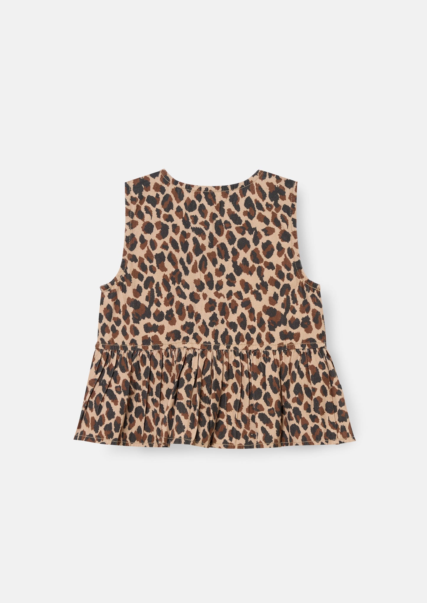 Talia Brown Leopard Print Waistcoat