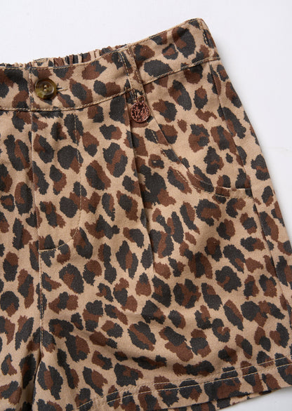 Rochelle Brown Leopard Print Shorts