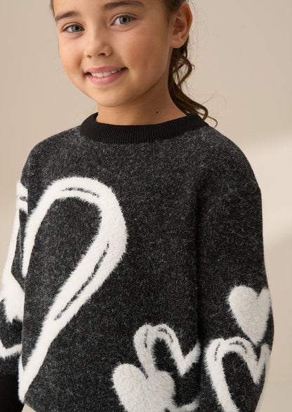 Zara Black Heart Jumper