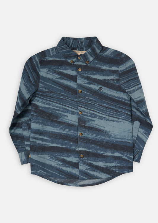Silas Blue and Brushstroke Shirt
