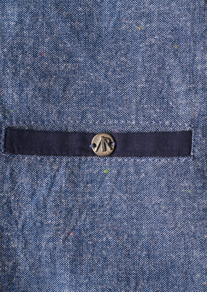 Lorenzo Blue Chambray Waistcoat Set