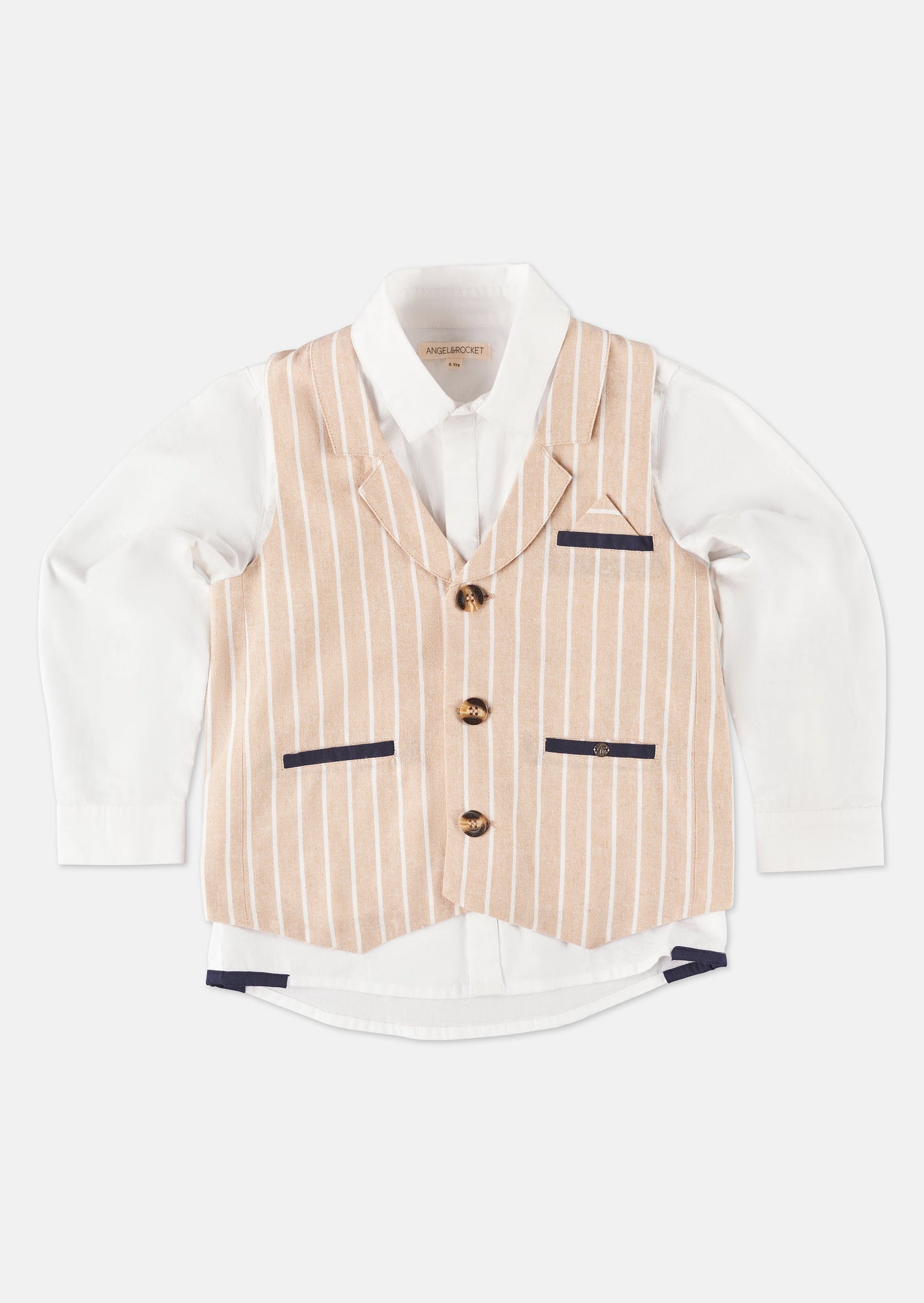 Clayton Linen Stripe Waistcoat