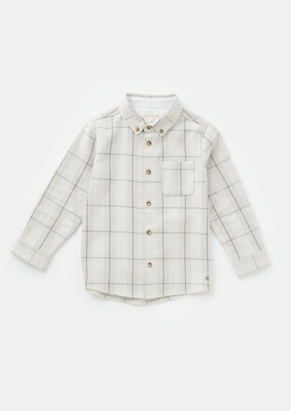 Noah Grey Check Pocket Shirt