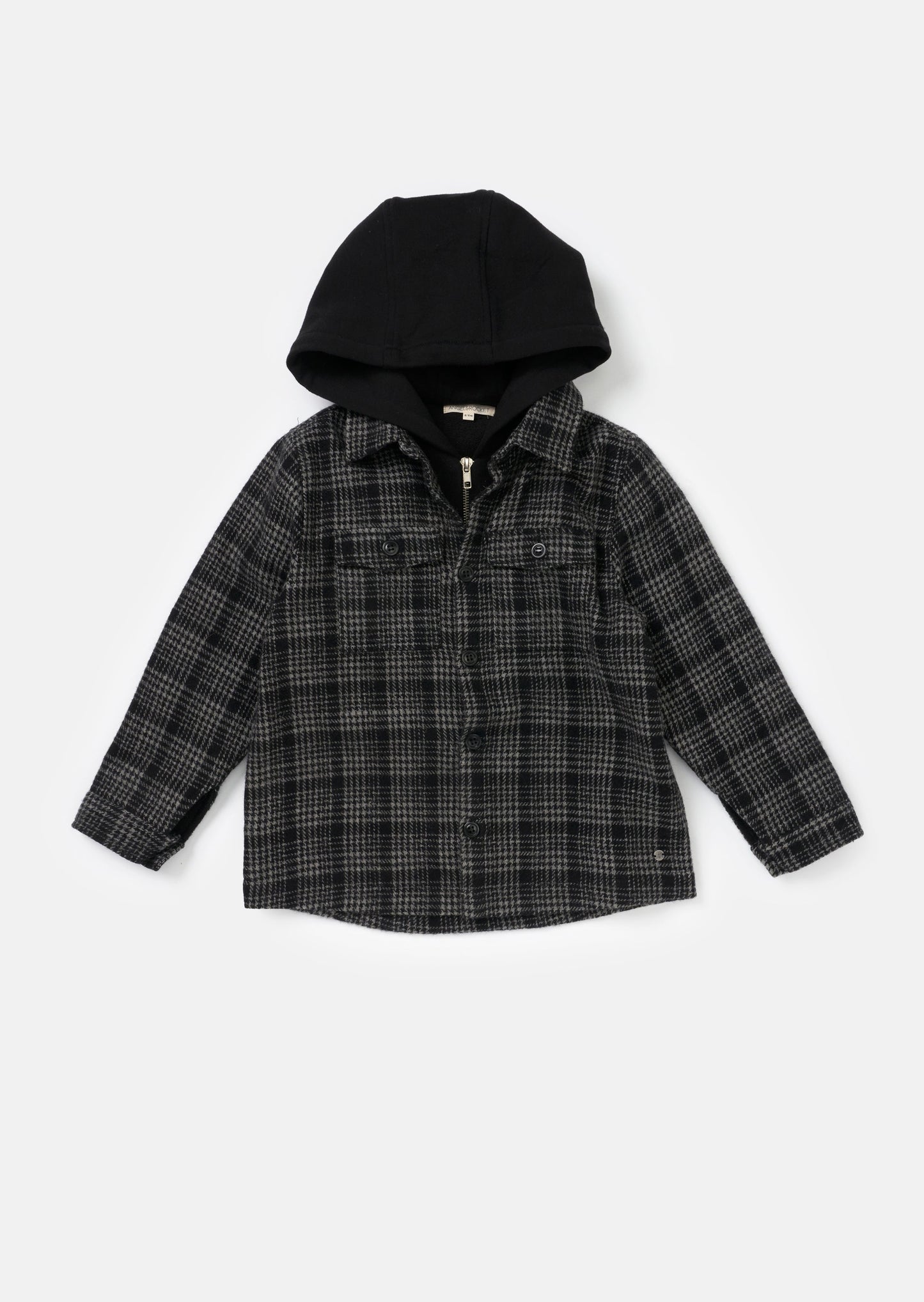 Harrison Check Hooded Shirt