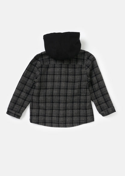 Harrison Check Hooded Shirt