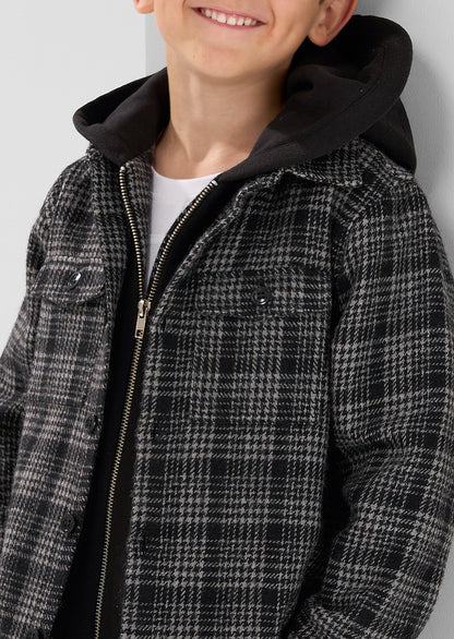 Harrison Check Hooded Shirt