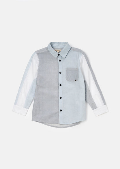 Chase Blue Stripe Panelled Shirt