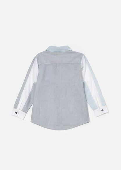 Chase Blue Stripe Panelled Shirt