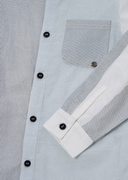 Chase Blue Stripe Panelled Shirt